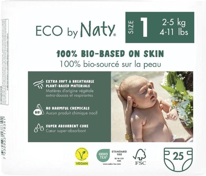 Produktbild Naty Biowindel (Gr. 1, Tragepack, 25 Stück)