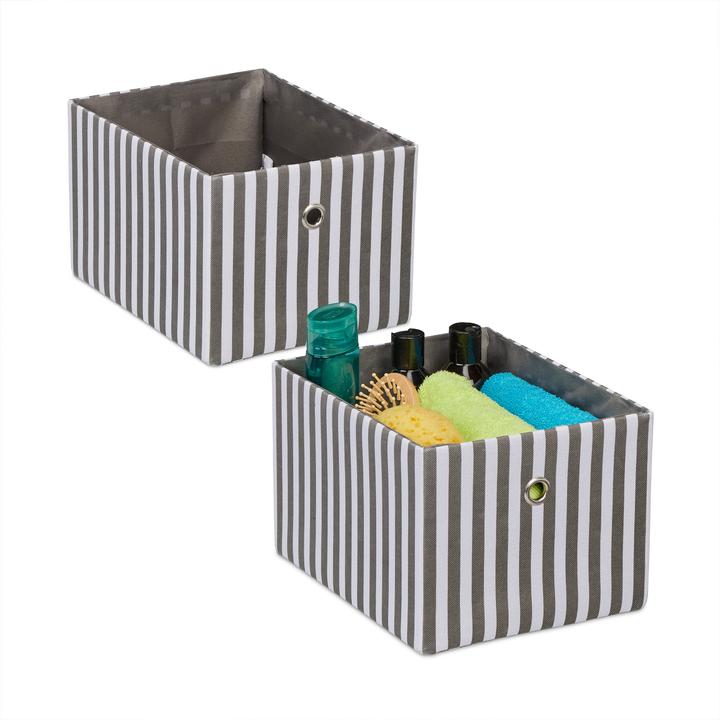 Relaxdays 2x storage box (20 x 25 x 16 cm, 7 l)