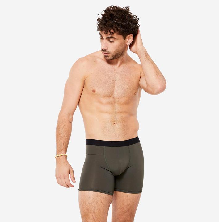 Image du produit Decathlon Fonctionnel boxer homme respirant pack de 3 - marine/bleu/kaki (3XL, Lot de 3)