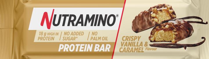 Actual product image Nutramino Crispy Proteinbar Vanilla & Caramel (64g) (Vanilla flavour, Crispies, 1 pcs., 56 g)