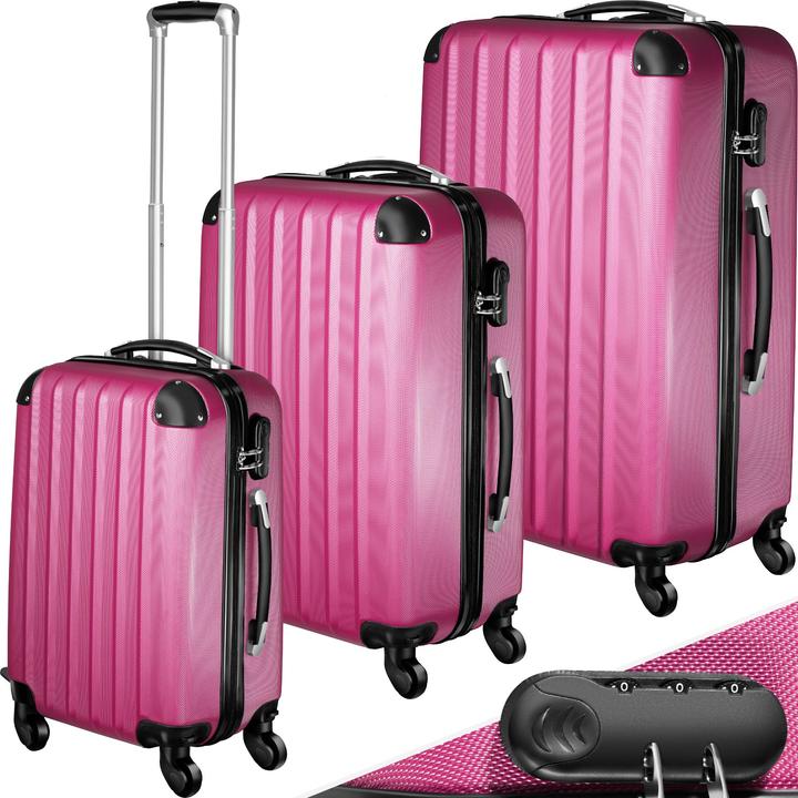 Produktbild tectake Hartschalenkofferset. (95 l, M (50 - 90l), L (90 - 115l))