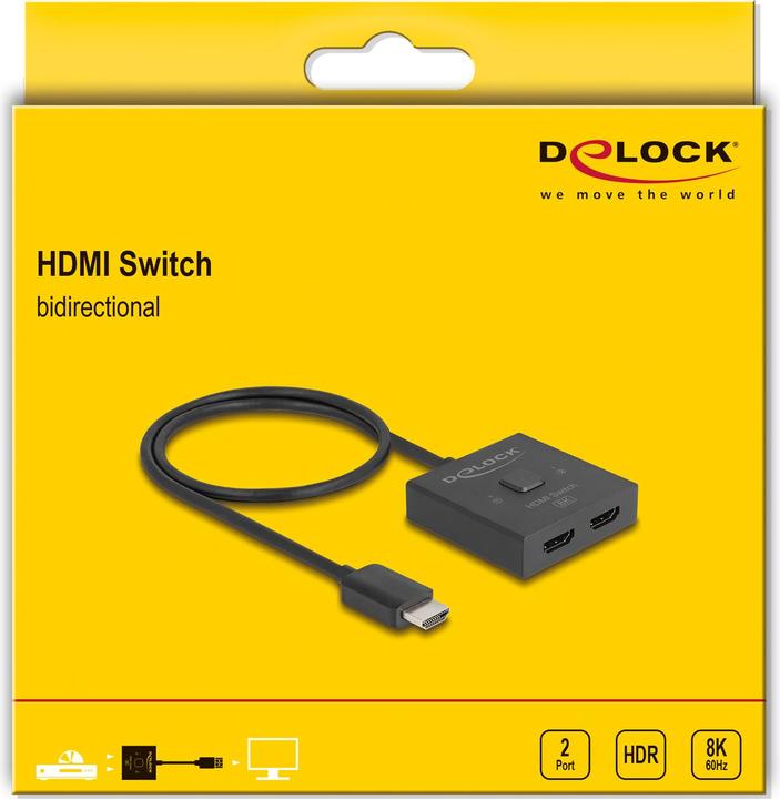 Image du produit Delock HDMI Switch 2 auf 1 bidirektional 8K