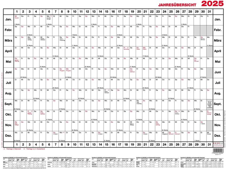 Actual product image Güss Wall calendar A2 landscape Shipping. 1J 1S