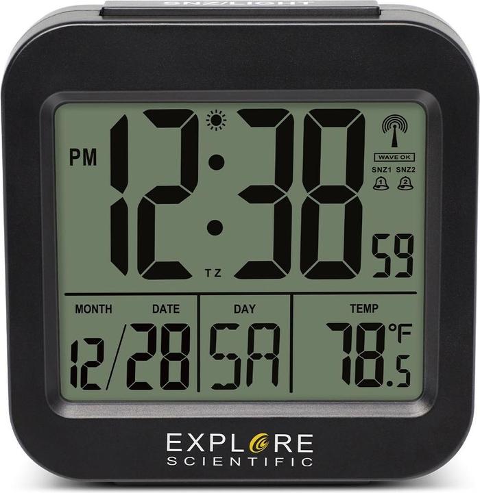 Oregon Scientific Explore Scientific RDC 1008 Digitaler Wecker Schwarz
