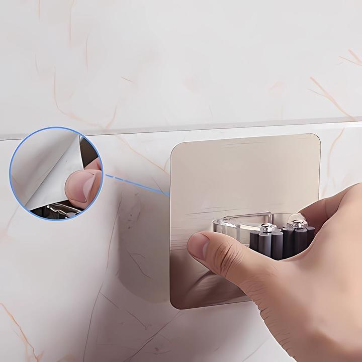 Produktbild König Design 1-10 Mop Besen Halter Selbstklebend Besenhalterung Kein Bohren Gerätehalter Wand (1 Stk.)