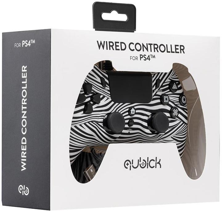Image du produit Qubick Manette filaire Noir Blanc (PS4) (PS4, PC)