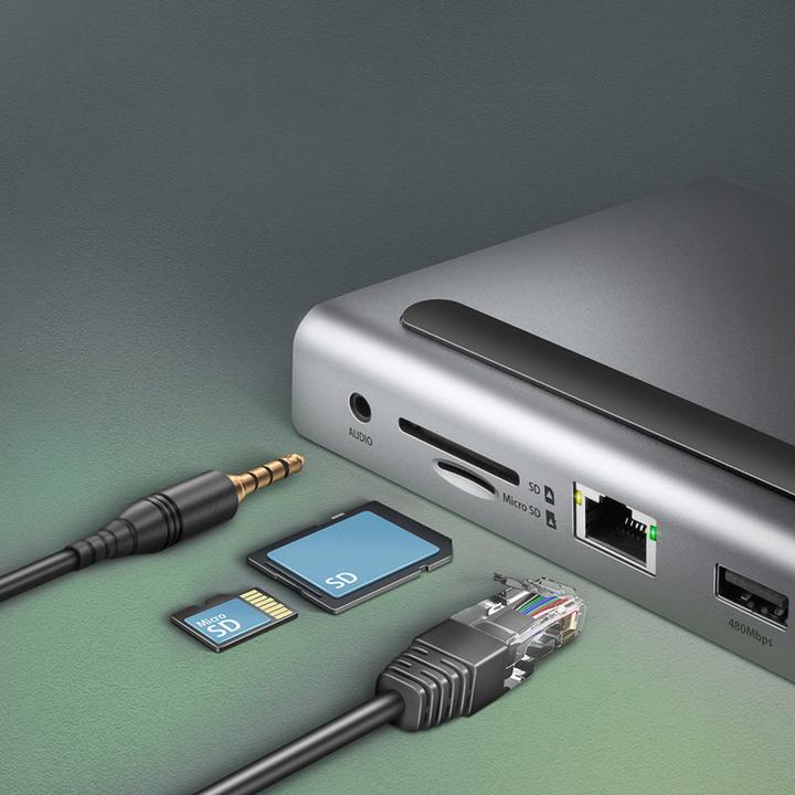 Produktbild Axagon HMC-4KX3 (USB-C, 11 Ports)
