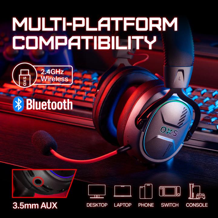 Actual product image OXS Storm G2 Wireless Gaming Headset 7.1 Virtual Surround Sound (24 h)