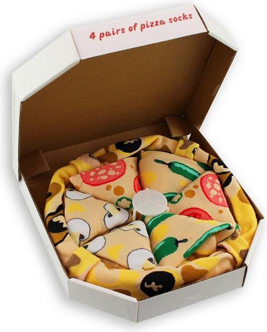 Image du produit Winkee Chaussettes Pizza 41 - 45 (paquet de 4, 41 - 45)