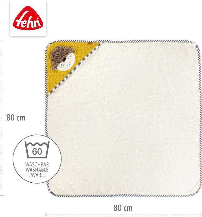 Actual product image Fehn Kapuzenbadetücher & Handtücher Kapuzenbadetuch 80 x 80 cm - Otter