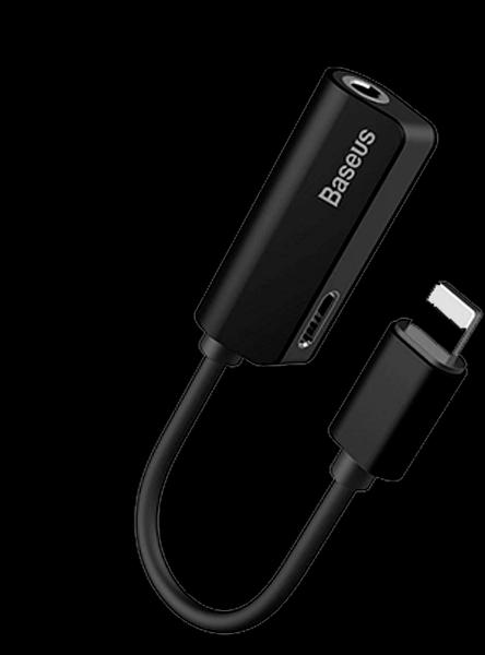 Image du produit Baseus Adaptateur L32 IP mâle vers 3.5mm+IP femelle Noir (Jack 3.5mm, Lightning)