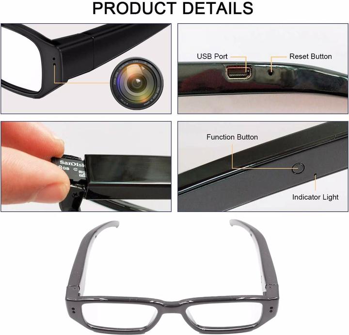 Produktbild Monkaim Brille mit versteckter Kamera
