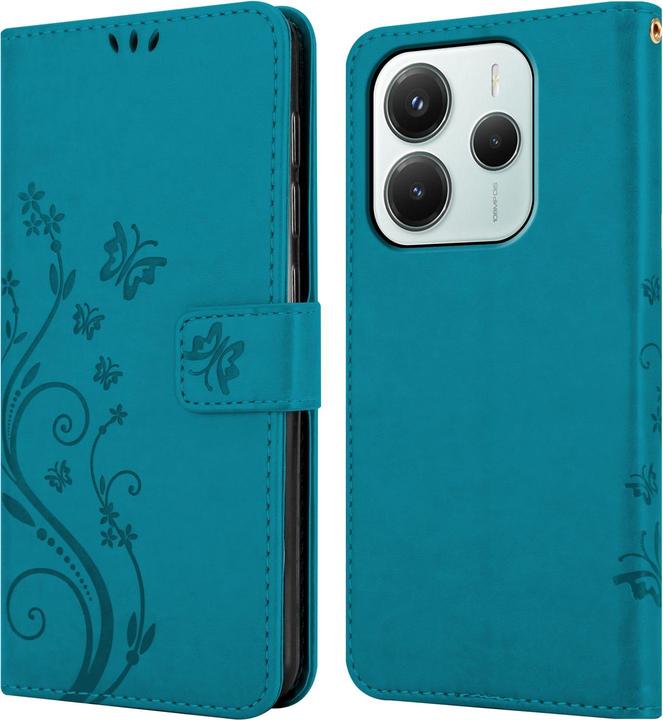 Actual product image Cadorabo Case for Xiaomi RedMi Note 14 5G Flower Book (Xiaomi Redmi Note 14 5G)