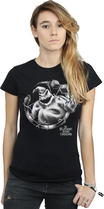 Actual product image Disney Womens/Ladies Nightmare Before Christmas Ooogie Boogie Mono Cotton T-Shirt (L)