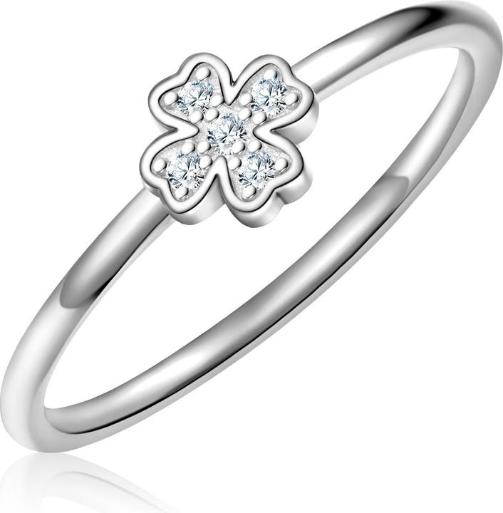 Produktbild Glanzstücke München Damen Ring Kleeblatt Sterling Silber - 34566 (48, 925 Silber)