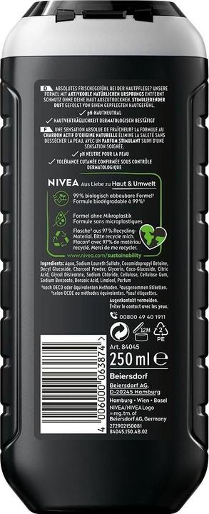 Actual product image NIVEA Men Pflegedusche Active Clean (n) 250 ml (250 ml)