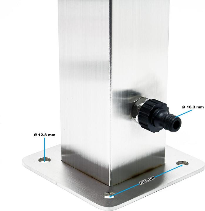 Immagine prodotto Wiltec Rubinetto d'acqua 95 cm colonna d'acqua in acciaio inox rubinetto quadrato da giardino