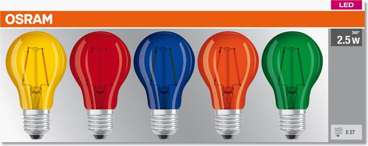 Immagine prodotto Osram Stella A DécorColor (E27, 2 W, 235 lm, 1 x, G)