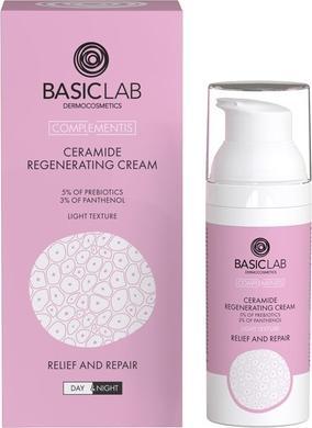 Produktbild BasicLab Complementis Ceramide Regenerating Cream 5% Prebiotic And 3% Panthenol Soothing And (50 ml, 24h Creme)