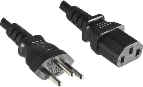 Produktbild Magni NN Netzkabel Schweiz Typ J auf C13 1,8m schwarz (1.80 m)