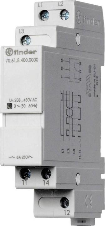 Finder Mains monitoring relay 70.61.8.400.0000 70.61.8.400.0000 3-phase mains monitoring (208