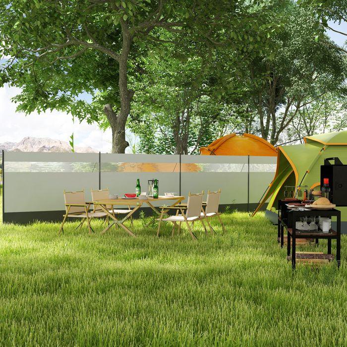 Produktbild Swisshandel24 Windschutz faltbar mit Lichtquellenfenster 725x140 cm Grau (725 cm)