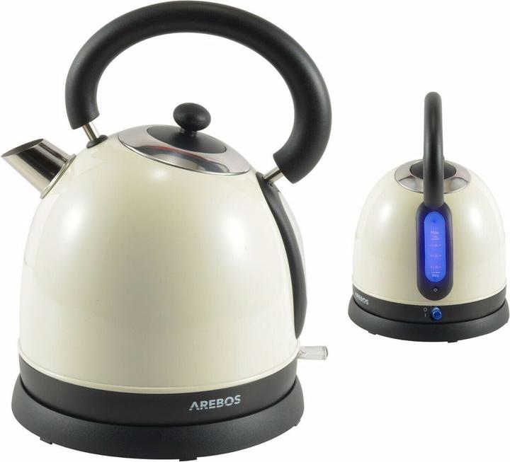 Produktbild Arebos Wasserkocher Retro - Creme (1.80 l)