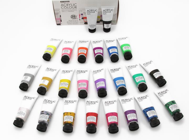 Image du produit Art Ranger 24x22ml Set couleurs primaires acrylique (Multicolore, 528 ml)