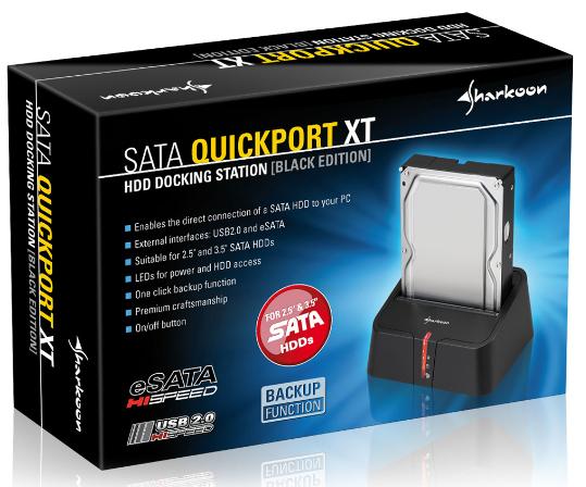 Actual product image Sharkoon QuickPort XT, black, incl. OTB function