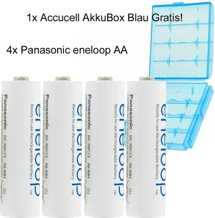 Immagine prodotto Panasonic Eneloop Ladegerät BQ-CC51H und 4 Stück eneloop AA Akkus (4 pz., Batteria + Caricabatterie)