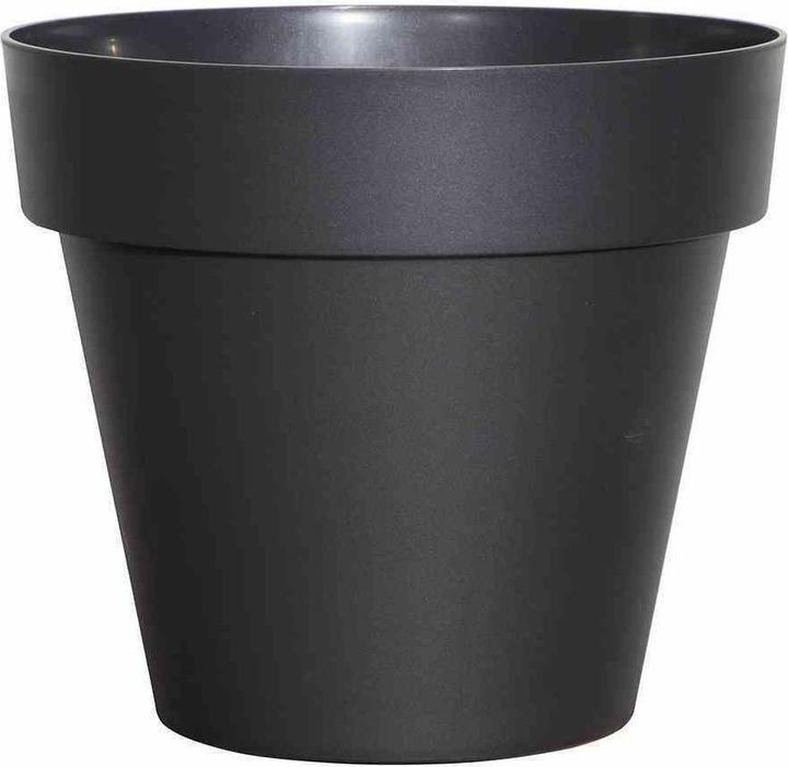Euro3plast Pflanzkübel Mitu, rund, Ø 30x27 cm, aus Kunststoff in anthrazit (30 cm)