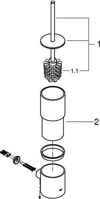 Produktbild Grohe Atrio Toilettenbürstengarnitur