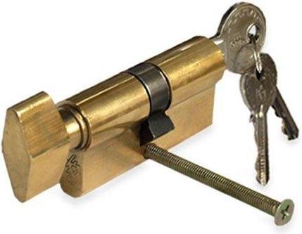 Actual product image Haushalt CYLINDER LOCK W KNOB 70MM 30X40 BRAS 5K
