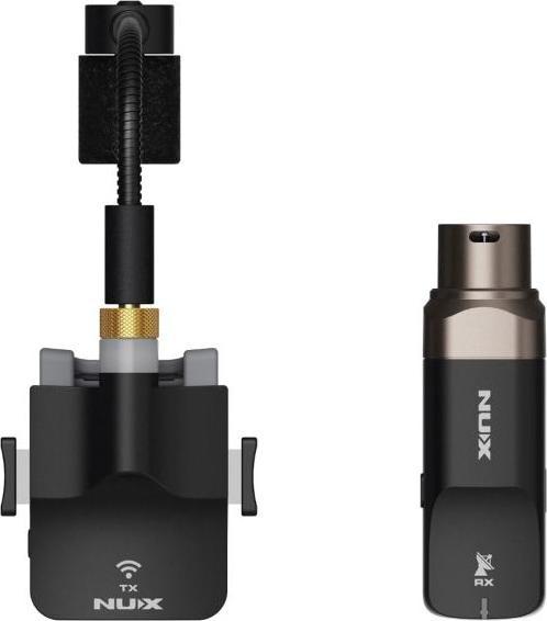 Actual product image NUX B6 Wireless saxophone microphone with cloth