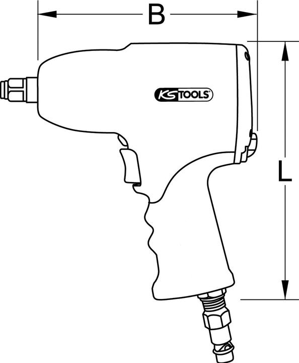 Actual product image KS Tools Monster pneumatic impact wrench 1/2" (Electrical connection)