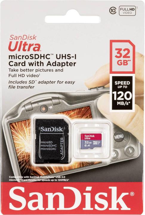 Actual product image SanDisk Ultra A1 (32 GB, microSDHC, U1, UHS-I)