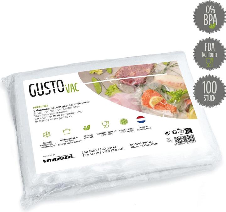 Immagine prodotto Gusto Vac 100x sacchetto per il vuoto, 25x35cm (100 x)