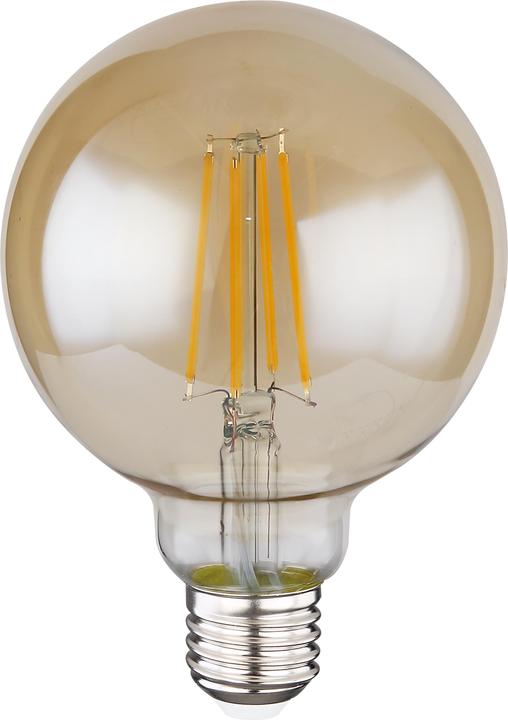 Actual product image Globo LED Light Bulb Glass Amber, 1xe27 LED (E27, 7 W, 5 x, F)