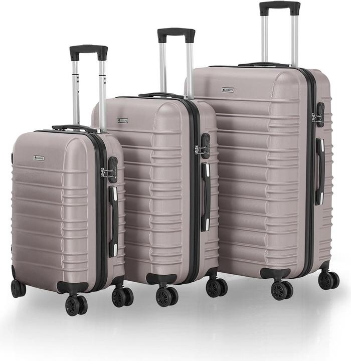 Produktbild Juskys 3-teiliges Hartschalenkoffer-Set mit 360° Rollen (120 l, M (50 - 90l), XL (ab 115l))