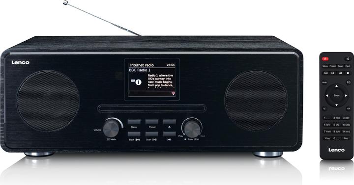 Immagine prodotto Lenco DIR-261BK (DAB, FM, Web radio, WiFi, Bluetooth)