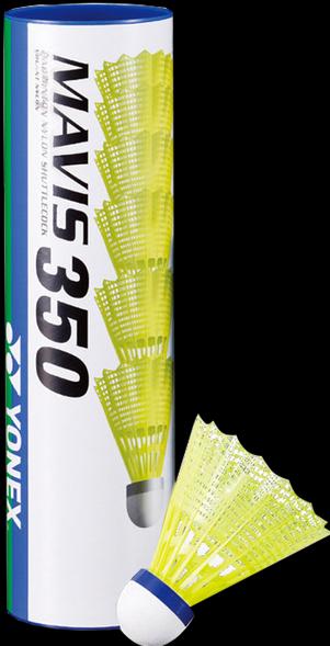 Produktbild Yonex Mavis 350 Nylon gelb blau (1 Dose à 6 Shuttles)