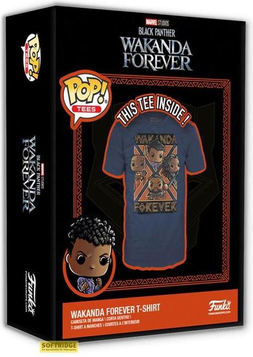 Actual product image Funko BLACK PANTHER WAKANDA FOREVER - Groupe - T-Shirt POP (M) (M)