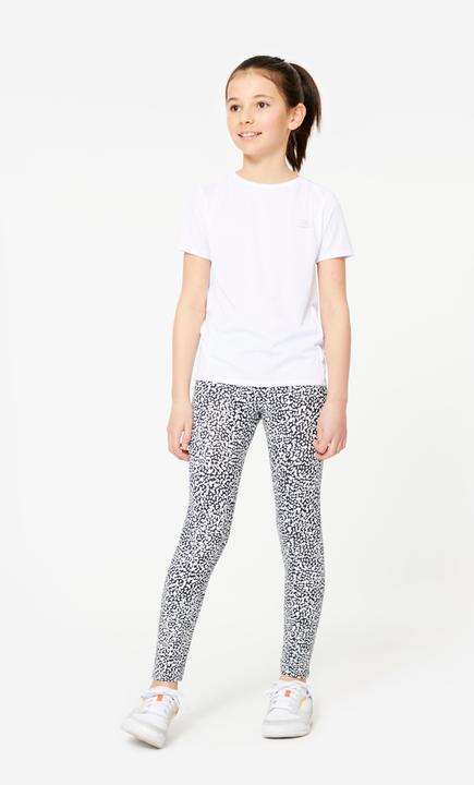 Produktbild Decathlon Leggings Mädchen Baumwolle bedruckt - schwarz/weiss (14, 15, 16)