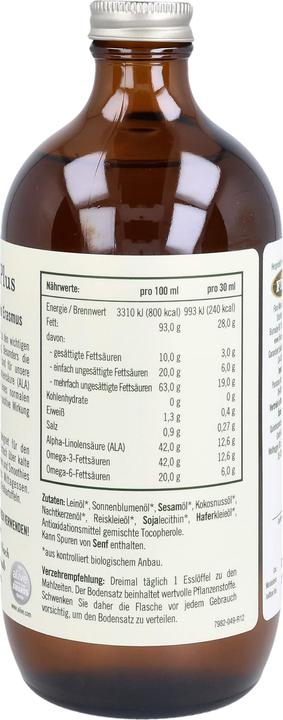 Valori nutrizionali e ingredienti Udo's Choice Olio vegetale biologico (1 Pezzo/i, Liquido, 810 g)