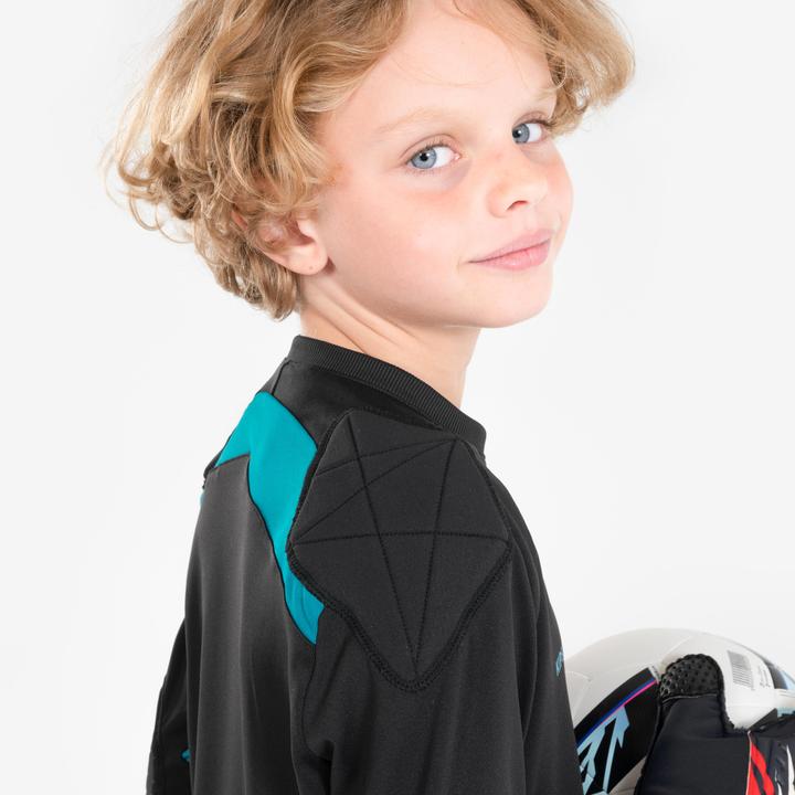 Immagine prodotto Kipsta Maglia da portiere di calcio per bambini - F100 nero (6, 7, 8)