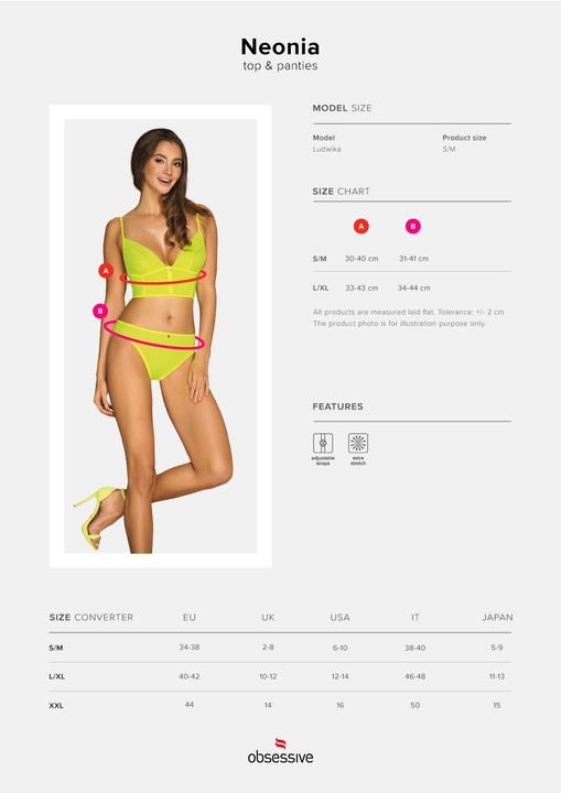 Immagine prodotto Obsessive Neonia top & tanga giallo L/XL (L)