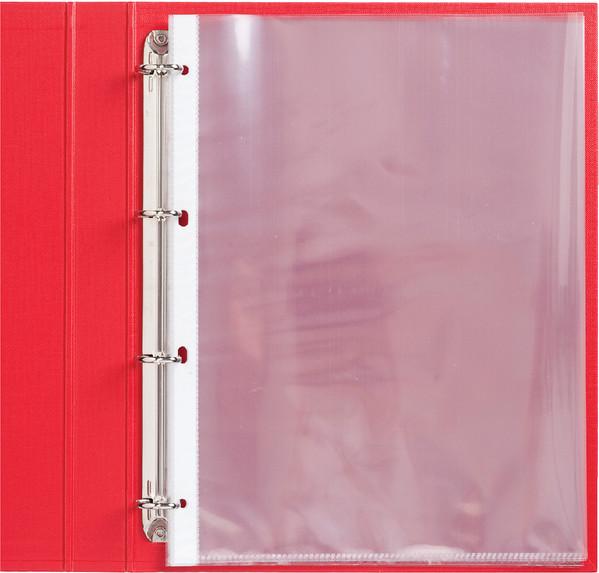 Actual product image Quantore 100 brochure pockets A4 4-hole 0.08 mm PP smooth (A4, 100 x)