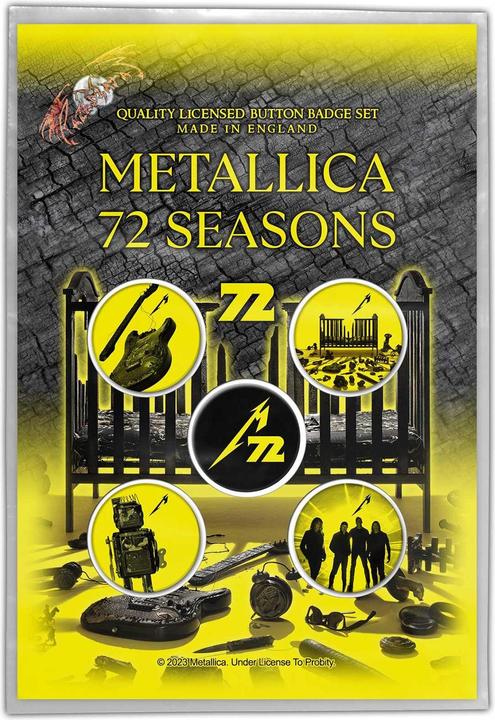 Produktbild Metallica Abzeichen 72 Seasons 5erPack Kunststoff Metall