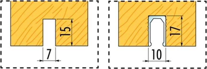Actual product image Eclisse Door guide profile