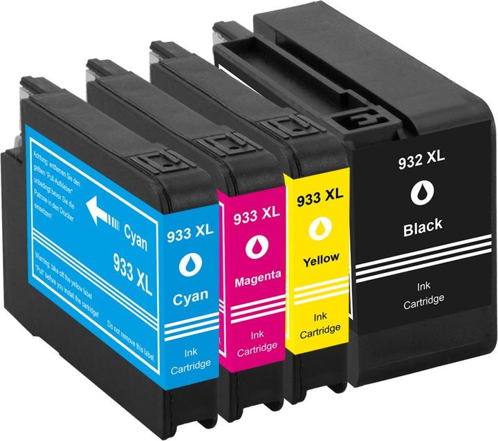 Plutoos HP 932XL 933XL Patronen XXL kompatibel, 4er Farbset (C, M, Y, BK)